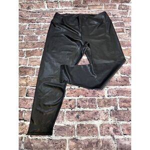 Maurices Faux Leather Leggings Black Shiny Stretch‎ Plus Size 2X REG NWOT